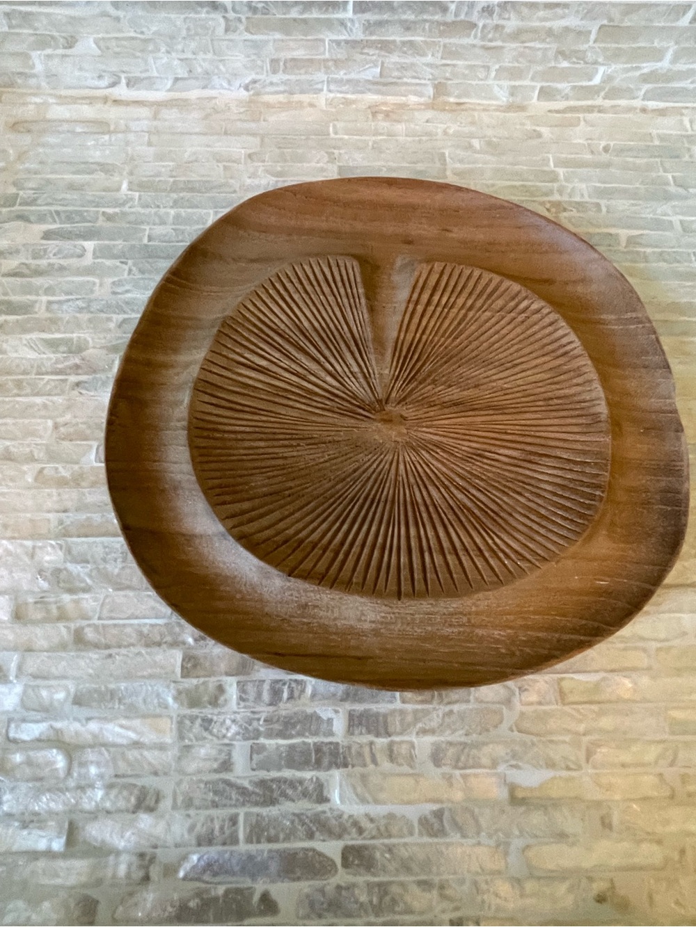 John Hardy Carved Wooden Decorative Bowl - Brown